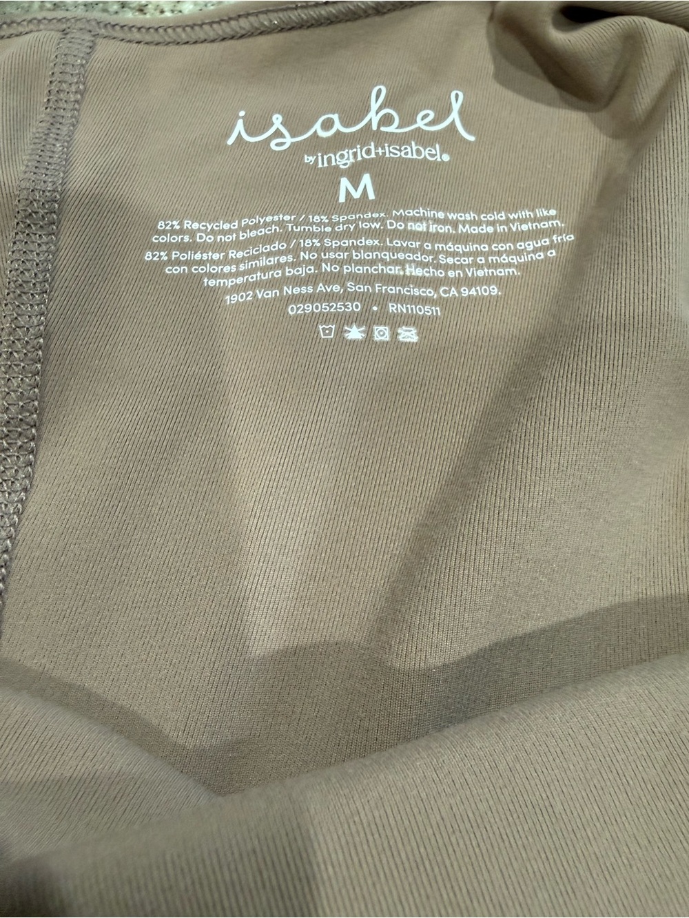 Isabel by Ingrid & Isabel-Women’s Short Maternity Jumpsuit, Taupe, Size M, NWT! - Picture 3 of 4